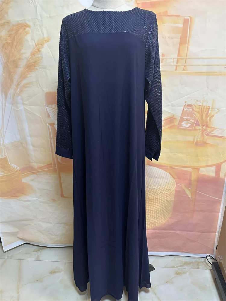 Ramadan Eid Blue L Abaya Damen Dubai Luxury Islam Muslim Dresses For Women Kebaya Kaftan Robe Musulmane Caftan Marocain Femme