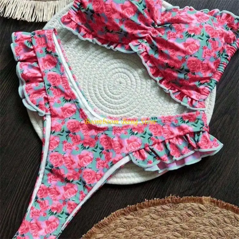270C 2 mảnh xù xe Tankini cho phụ nữ in đồ bơi Thiết kế riêng biệt mặc đồ đi biển thoải mái