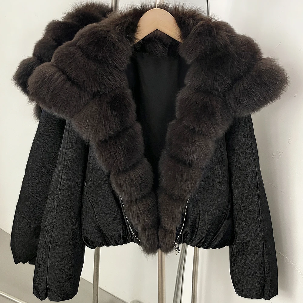 Down Coat Daily Commuting with Big Fur Trim Winter Puffer Coat Insulated Quilted Lightweight Puffer Women Fashion Seasonal Wear