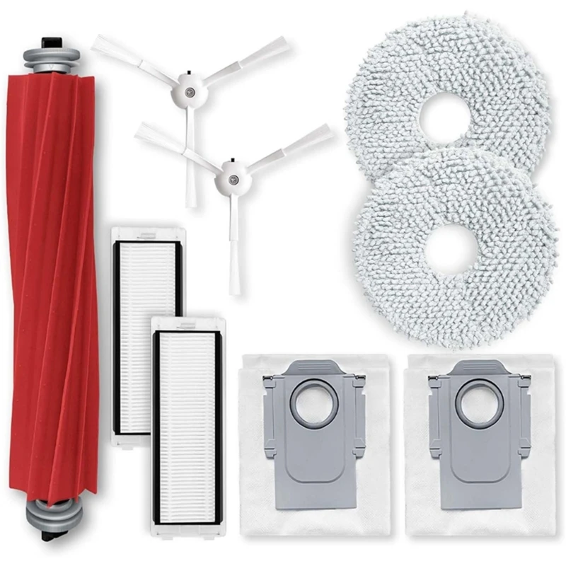 

HEPA Filter System Main Edge-Sweeping Brush Mop Dust Bags Anti-Allergen Suitable for P10/QRevo Robot Vacuum Cleaner Part