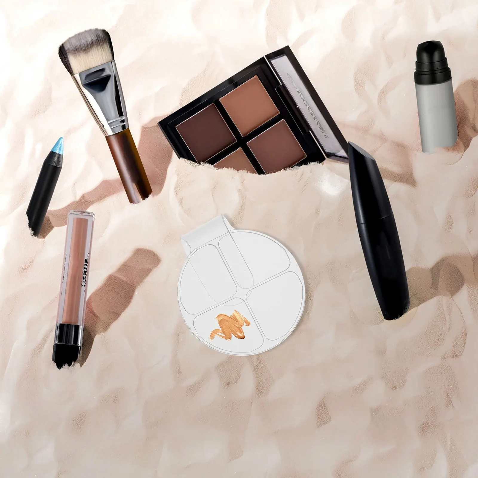 2 stks Make-up Palet Foundation Blending Tray Nagel Kleur Mengplaat Blending Tool Manicure Mengplaat Gezichtscrème
