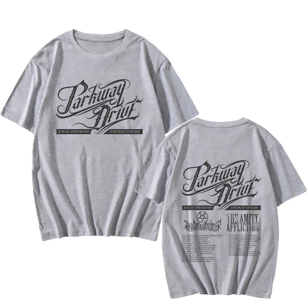 2025 الصيف باركواي محرك 20 سنة الذكرى أوروبا جولة 100% القطن تي شيرت مطبوع جودة عالية خمر للجنسين تنفس #3