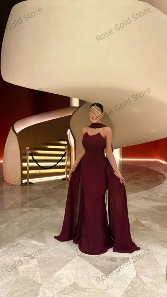 Elegant Mermaid Prom Dresses Sweetheart Burgundy Formal Women Evening Gowns Stain Formal Dubai Vestidos de Gala Customized