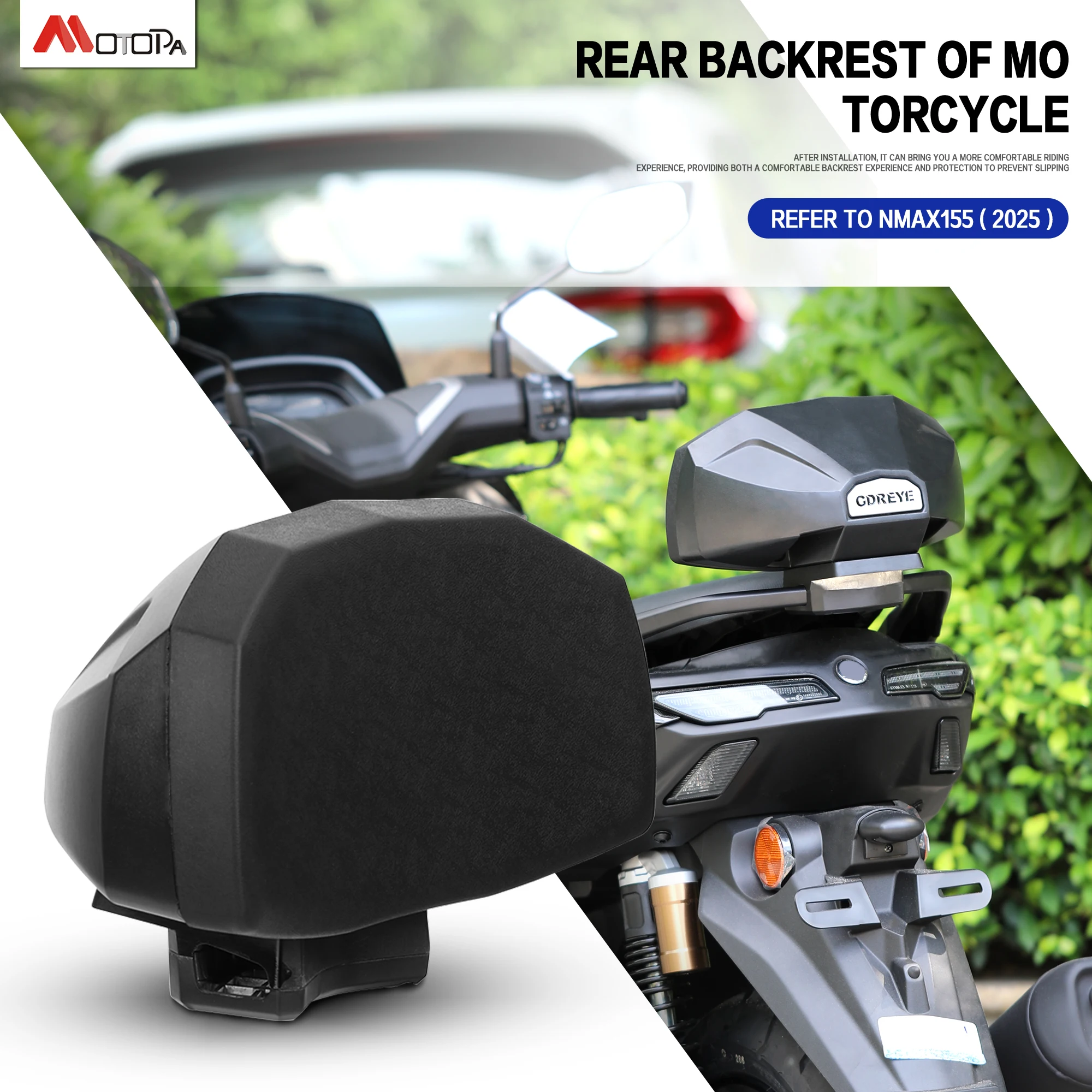 Nowe oparcie ramy tylnej motocykla pasujące do NMAX155 Nmax155 2025, poduszka tylnego siedzenia, akcesoria do modyfikacji oparcia.