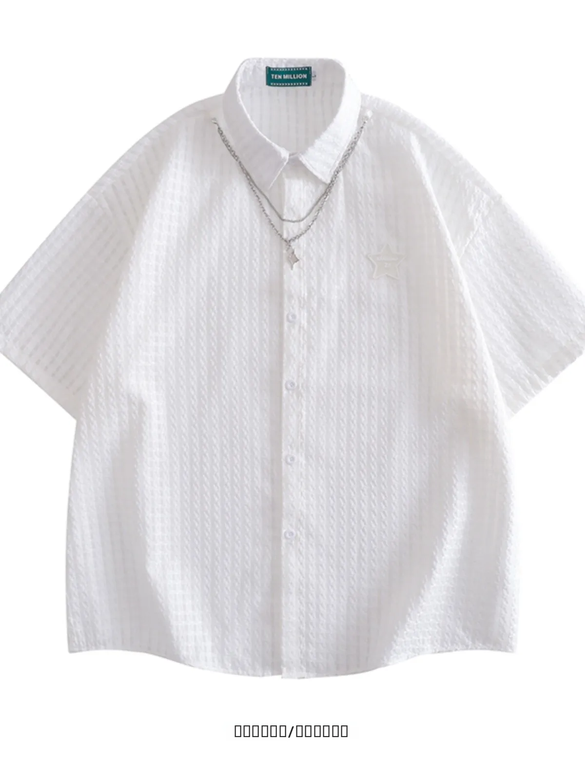 

Loose ort Sve Star Print Couple irts Hong Kong Sle Wfle id Design Summer Casual Men's irt Pure Color Summer