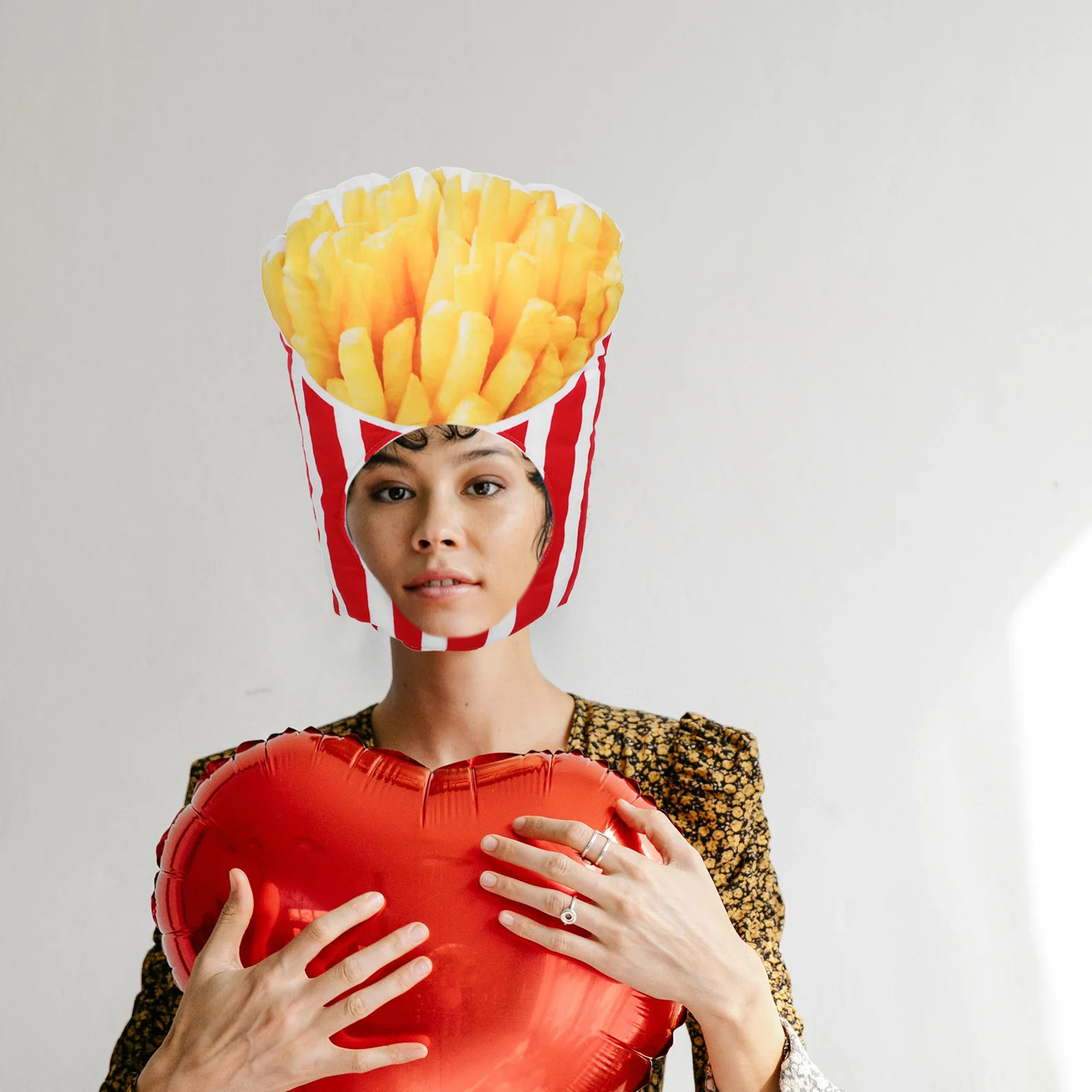 

Funny French Fries Headgear Creative Festival Party Headdress Unique Food Costume Hat for Carnival Halloween Birthday