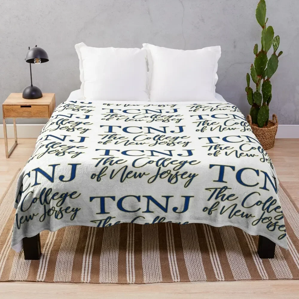 

TCNJ The College of NJ Script Logo Throw Blanket Lightweight Cozy Blanket for Bed Sofa