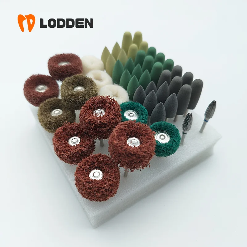 Schleif- und Polierset für Dentallabore für Metall, Acryl, Keramik, Zirkonoxid, Lithiumdisilikat mit Diamantbohrern und Gummirollen – Detail 13