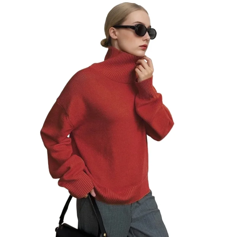 Brown Turtleneck Sw… - image