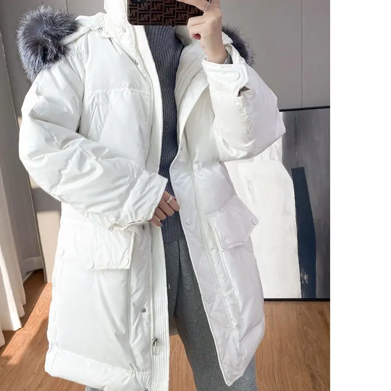 Piumino invernale da donna nuovo 2025 Giacca impermeabile antivento con cappuccio per pendolari allentata