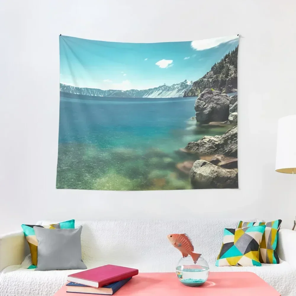 

Crater Lake National Park - Flat Water Tapestry House Decorations Aesthetic Room Decorations Outdoor Decoration Tapestry