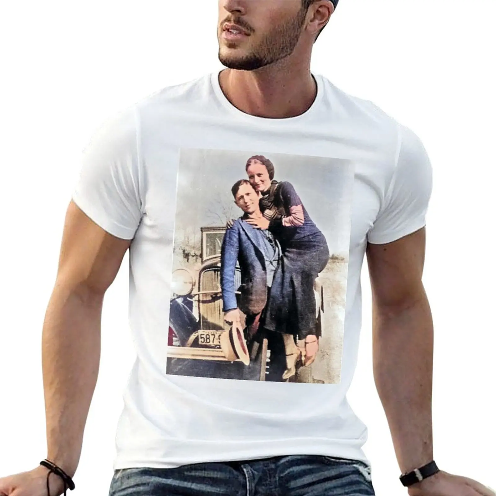 

Bonnie and Clyde T-Shirt t shirt personalised t shirt man cotton T-Shirt