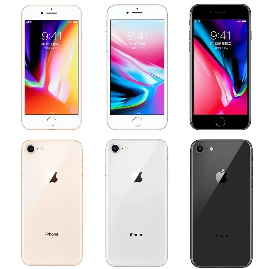 Sbloccato originale Apple Iphone 8 8P 8Plus 3GB RAM 64GB/256GB Hexa Core 12MP 4.7 "/5.5" iOS Touch ID 4G LTE Telefono utilizzato con impronte digitali