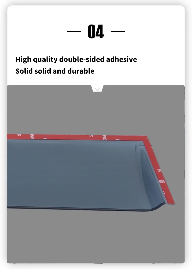 4-Piece Black Window Visors Rain Deflectors for BAO 5 2023+ - Image 5