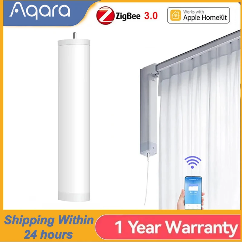 

Умный контроллер двигателя для штор Aqara C2 Zigbee 3,0, автоматическое трековое голосовое управление, настройка времени, дистанционное управление для Apple Homekit