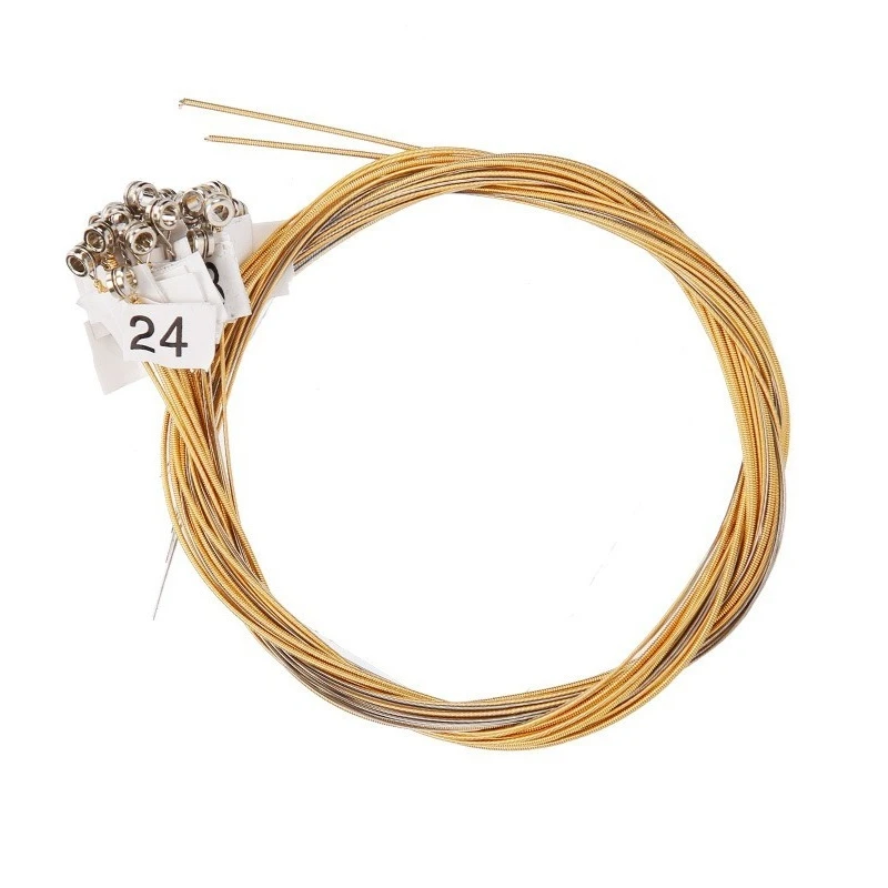 Lyre String Complete Set 10/16/19/21/24 Lyre String Brass Small Harp Replacement Strings Durable Stringed Instrument Accessories