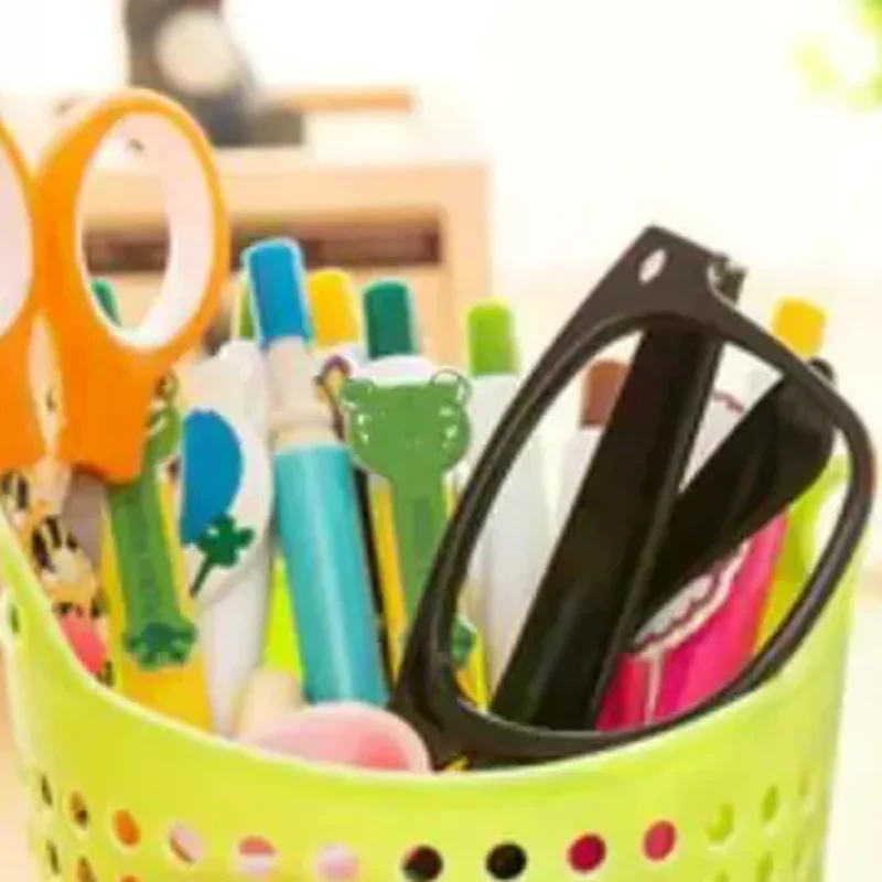 3pcs Plastic Office Desktop Storage Baskets Makeup Organizer Trash Bin Garbage Can,Stackable Office Storage Bins