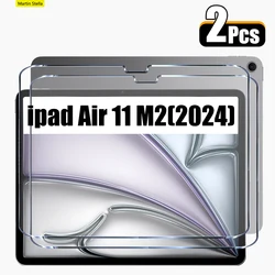 2Pcs HD Scratch Proof Tempered Glass Screen Protector For ipad Air 11 2024 M2 Free Bubble Protective Film
