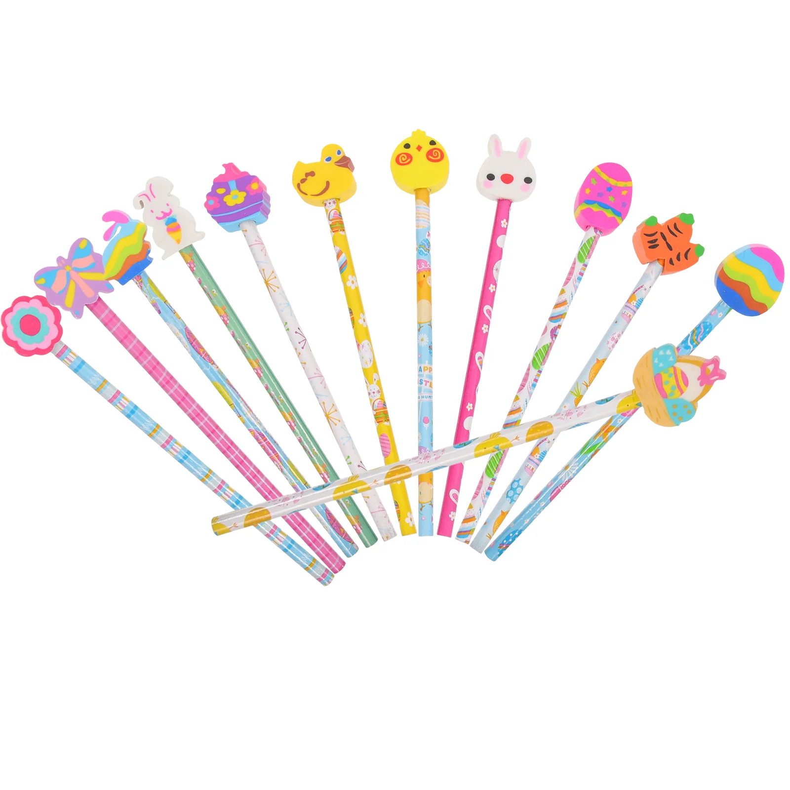 12 Pcs Pencils for Kids Easter Children Writing Multifunction Wood Toddlers Convenient Practical Student Use