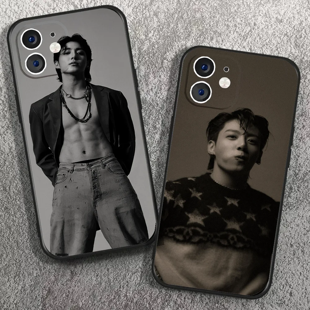 J-JungkookS Never Let Go Phone Case For IPhone 16 15 14 13 Pro Max 11 12 Mini 2022 Black Silicone Cover