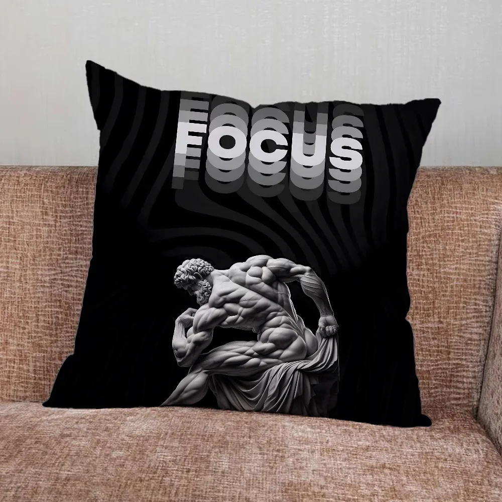 Gym Fitness Alexander the Great Pillow Case For Home Bedroom Car Office Decoration Living Room Sofa Cushion Cover Suitable