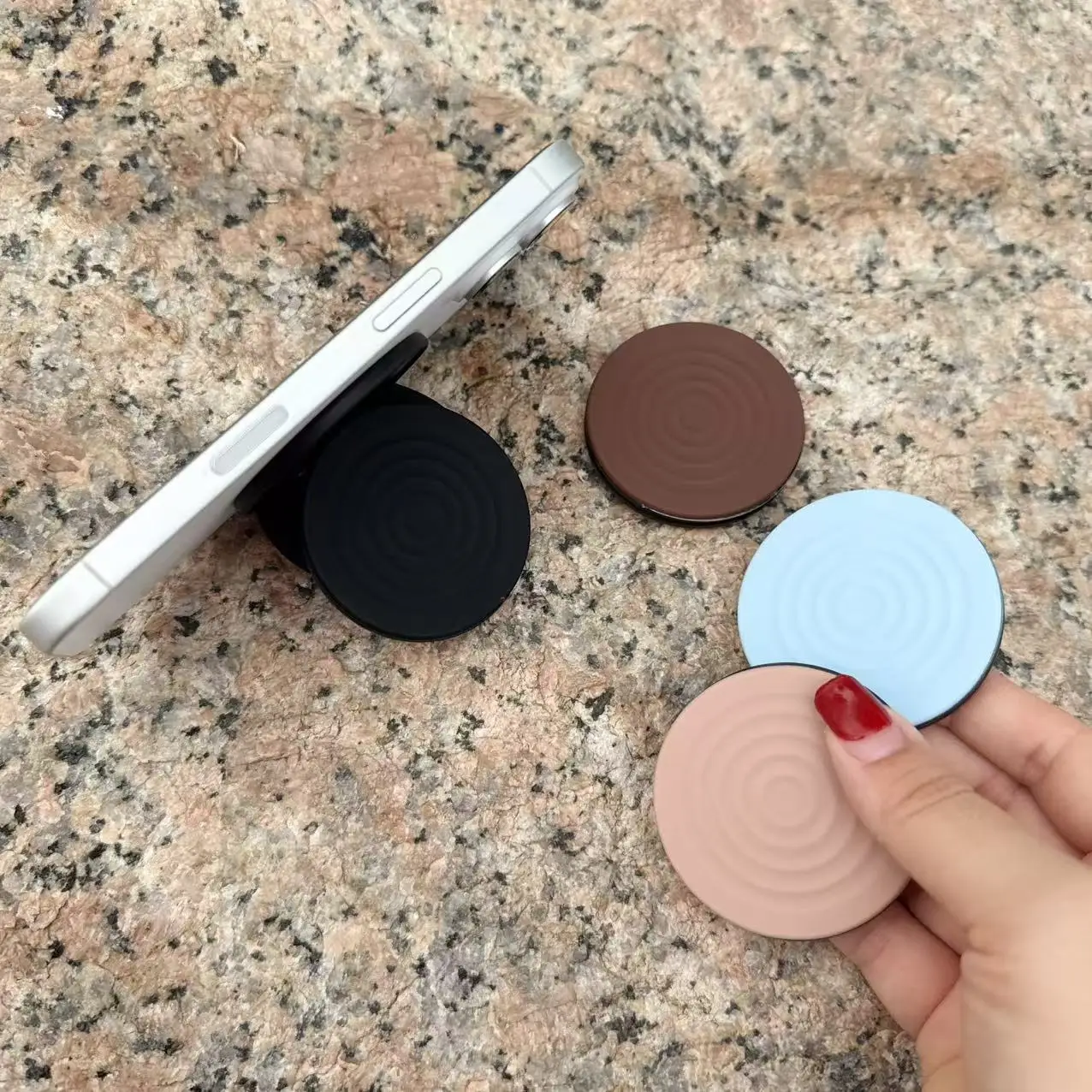 

Magnetic Phone Holder, Foldable Tabletop Lazy Binge-watching Stable Support Frame, Liquid Silicone Magnetic Disc