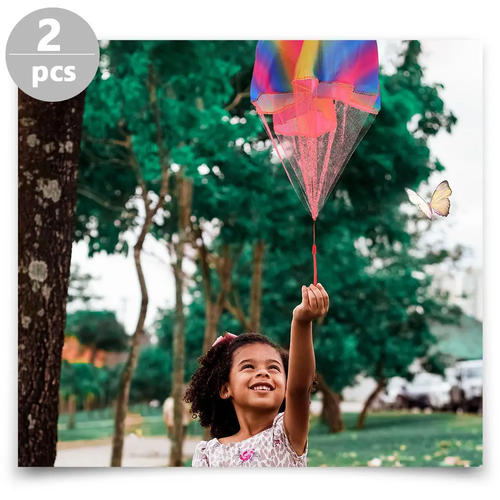 

Набор из 2 парашютов для ручного запуска, игрушка для активных игр на улице, развивающая игра для детей, подарок для активного отдыха