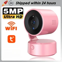 Tuya 5MP Mini PTZ WiFi Camera 2-Way Audio 360° Indoor Wireless Video Security Surveillance CCTV Cameras Smart Home Baby Monitor