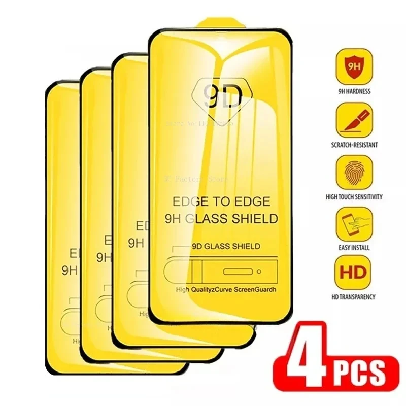 

9D Tempered Glass for Samsung Galaxy S21 FE S22 S23 Plus S20 S10E S10 Lite M21 M31 M32 M51 M52 J4 Plus J6 J7 J8 Screen Protector