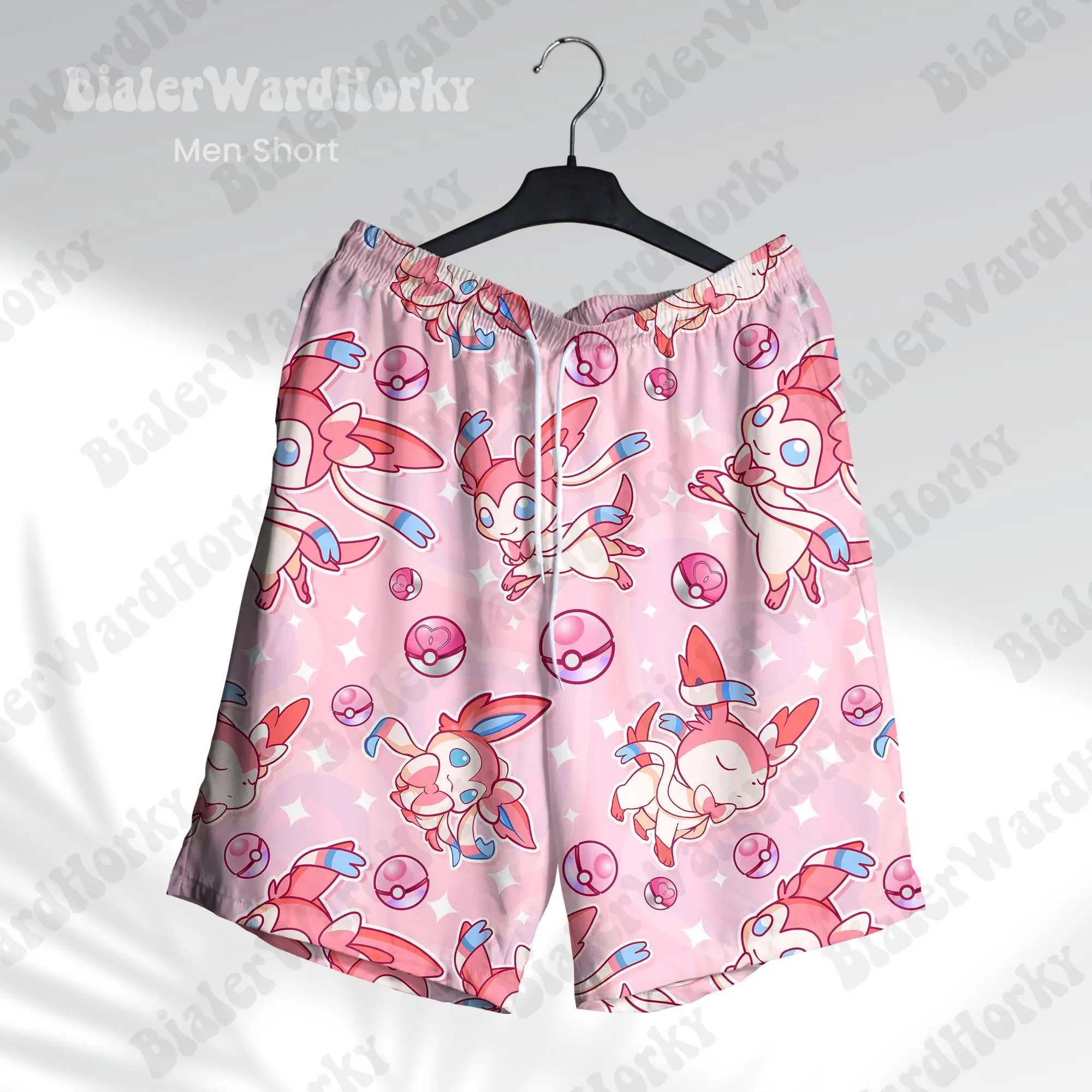 Fairy Evolution Süßes Hawaii-Hemd Pokémon Sylveon Grafik-T-Shirt Sommer Freizeit Herren-T-Shirt Kinderkleidung T-Shirt Y2k Frau ﻿ – Detail 5
