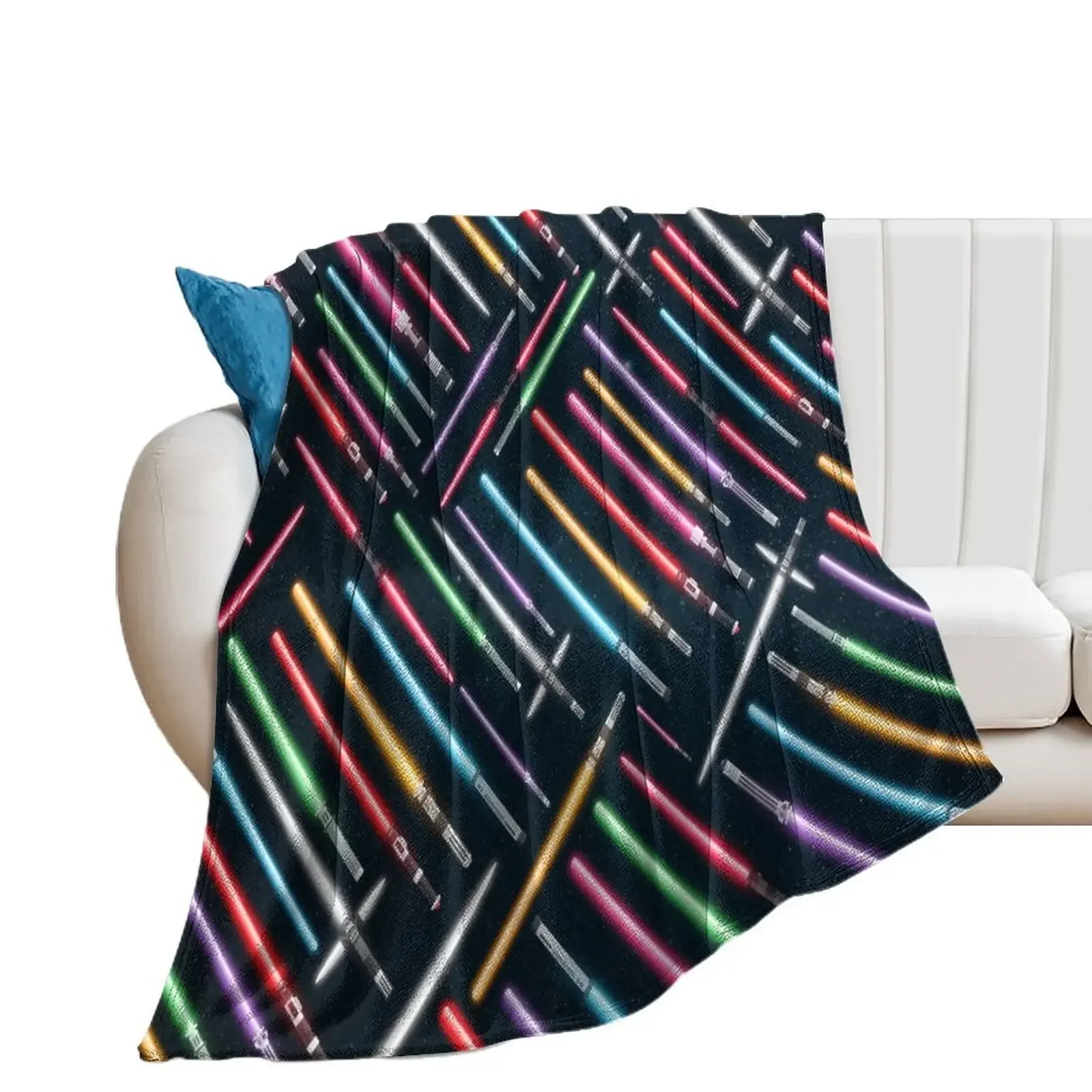 Lightsabers Throw Blanket Bed covers Moving Blankets