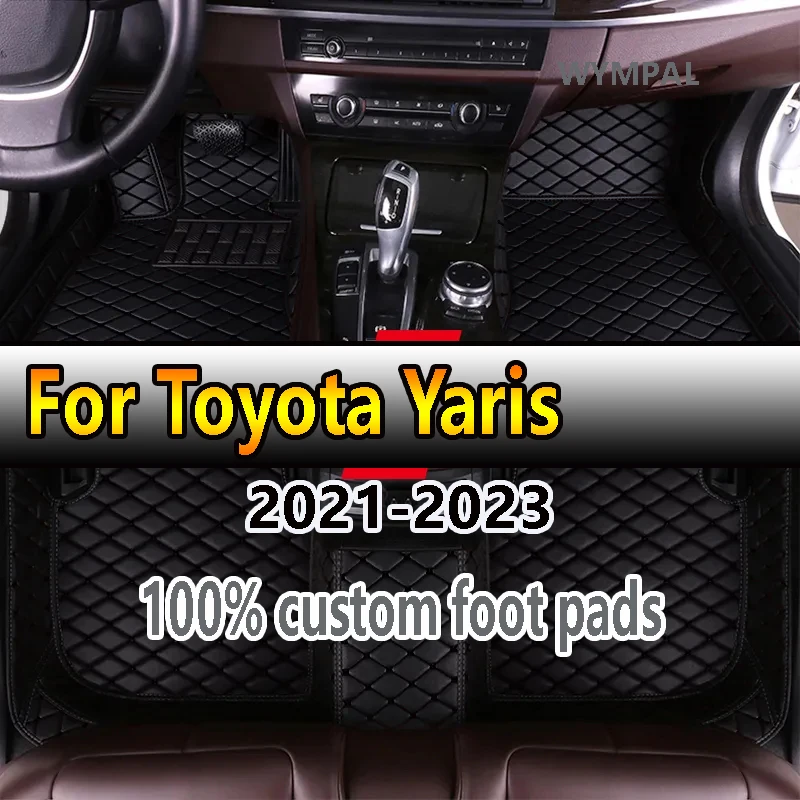 Car Floor Mats For Toyota Yaris Hybrid Mazda2 Hybrid MXPH11 2021 2022 2023 Waterproof Protective Pad Floor Cover Car Accessories