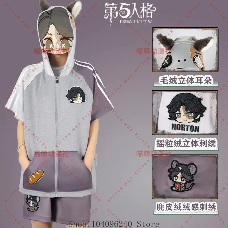 

Identity V Norton Campbell Prospector Game Student Anime Cosplay Short Sleeved Pajamas Shorts Home Suit Set Household Clothes