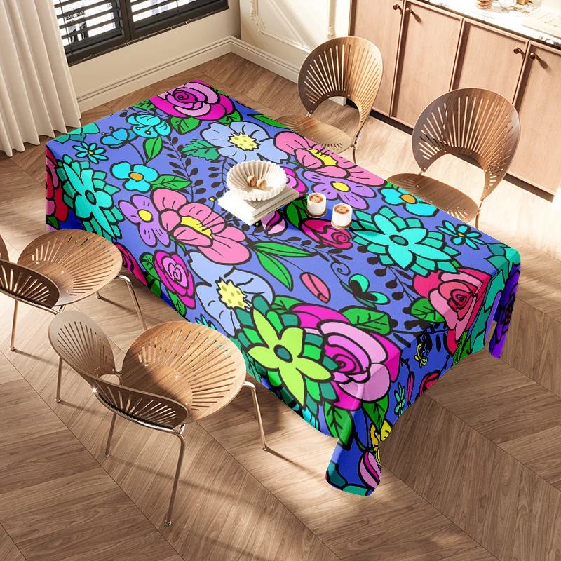 أضف مفرش المائدة الزهري الملون لديكور غرفة الطعام مع هذه السجاد النابضة بالحياة #2