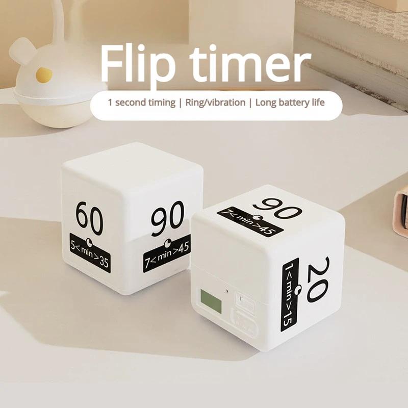 مؤقت Rubik's Cube Timer Flip الإلكتروني يذكر الطلاب إلى البقاء على التركيز أثناء حل مشاكل إدارة وقت المطبخ #1
