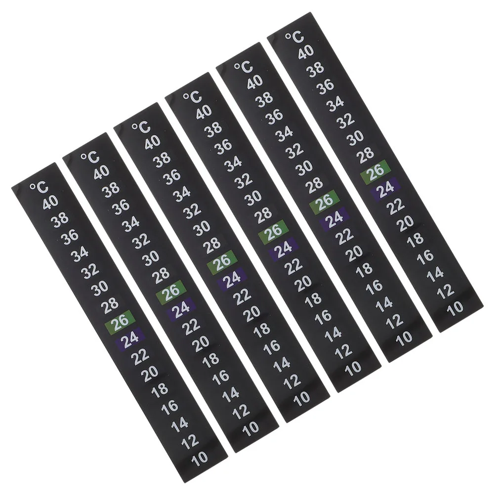 

6pcs Temperature Sensitive Stickers Color Changing Aquarium Temperature Labels -10℃ To 40℃ Easy Read Adhesive Fish Tank