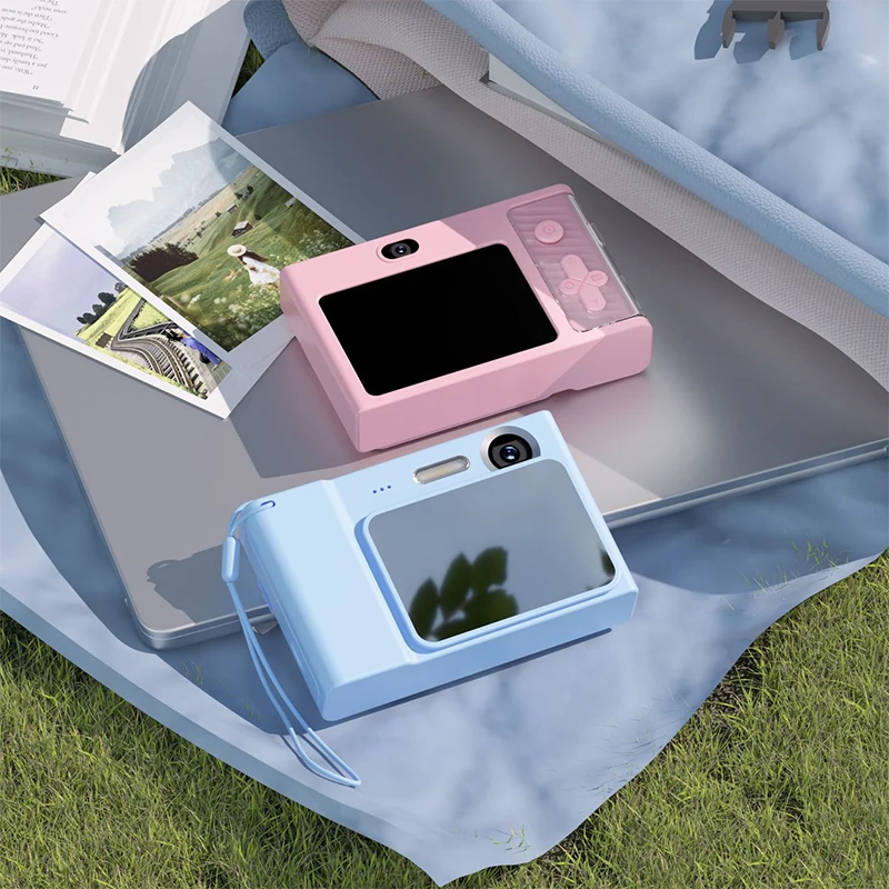 2.4 بوصة للأطفال CCD كاميرا رقمية كاميرا مزدوجة Selfie 1080P 48MP كاميرات الطلاب الرجعية 8X التكبير السفر للأطفال هدية عيد ميلاد #1