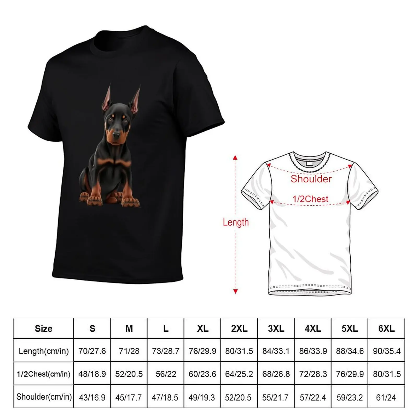 Doberman dog puppy cartoon T-Shirt shirts graphic sweat plain blanks mens designer t shirt