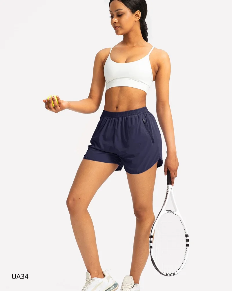 

Женские эластичные спортивные шорты 2026 года для фитнеса и бега с карманами, леггинсы для йоги, для бега и тренировок, летняя новинка