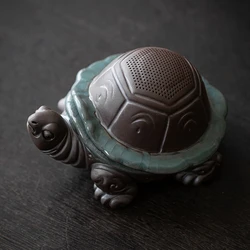 Ceramic Purple Clay Turtle Tea Drain Household Tea Filter All-Porcelain Tea Filter Tea Pet Ornaments Tea Set Accessories