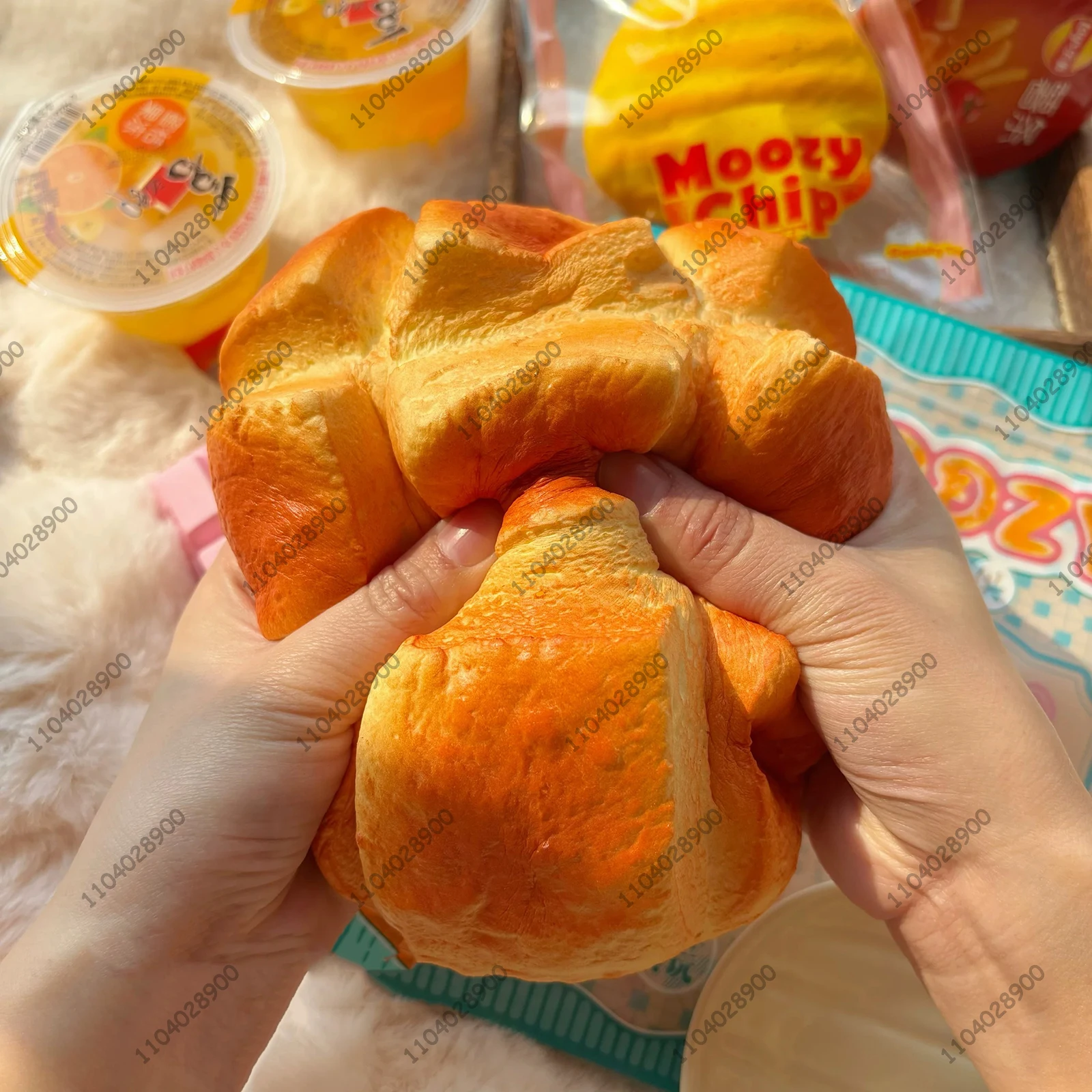Chignon d'ananas à montée lente, pain d'ananas Squishy, gâteau de pâtisserie, jouet à presser à rebond lent, jouet de relaxation pour les mains