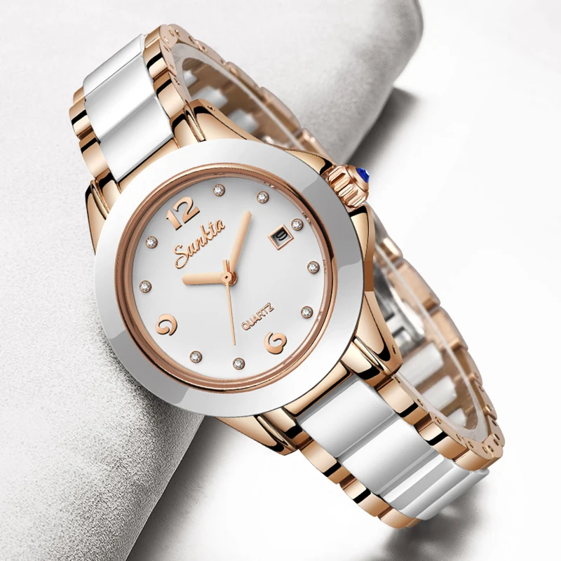 SUNKTA – montre à Quartz pour femmes, en or Rose, étanche, nouvelle collection 2023