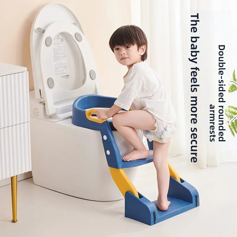 Unisex Toddler Toilet Seat Training Stair Step Design Potty Seat Kids Portable Toilet Step Stool Child Toilet Training Stool