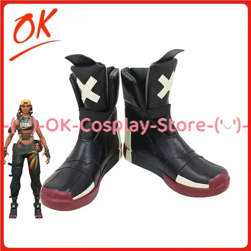 

[Индивидуальный] VALORANT Raze Обувь для косплея Аниме Игра Костюм для ролевых игр Опора Хэллоуин Карнавал Праздничная вечеринка Сапоги из искусственной кожи