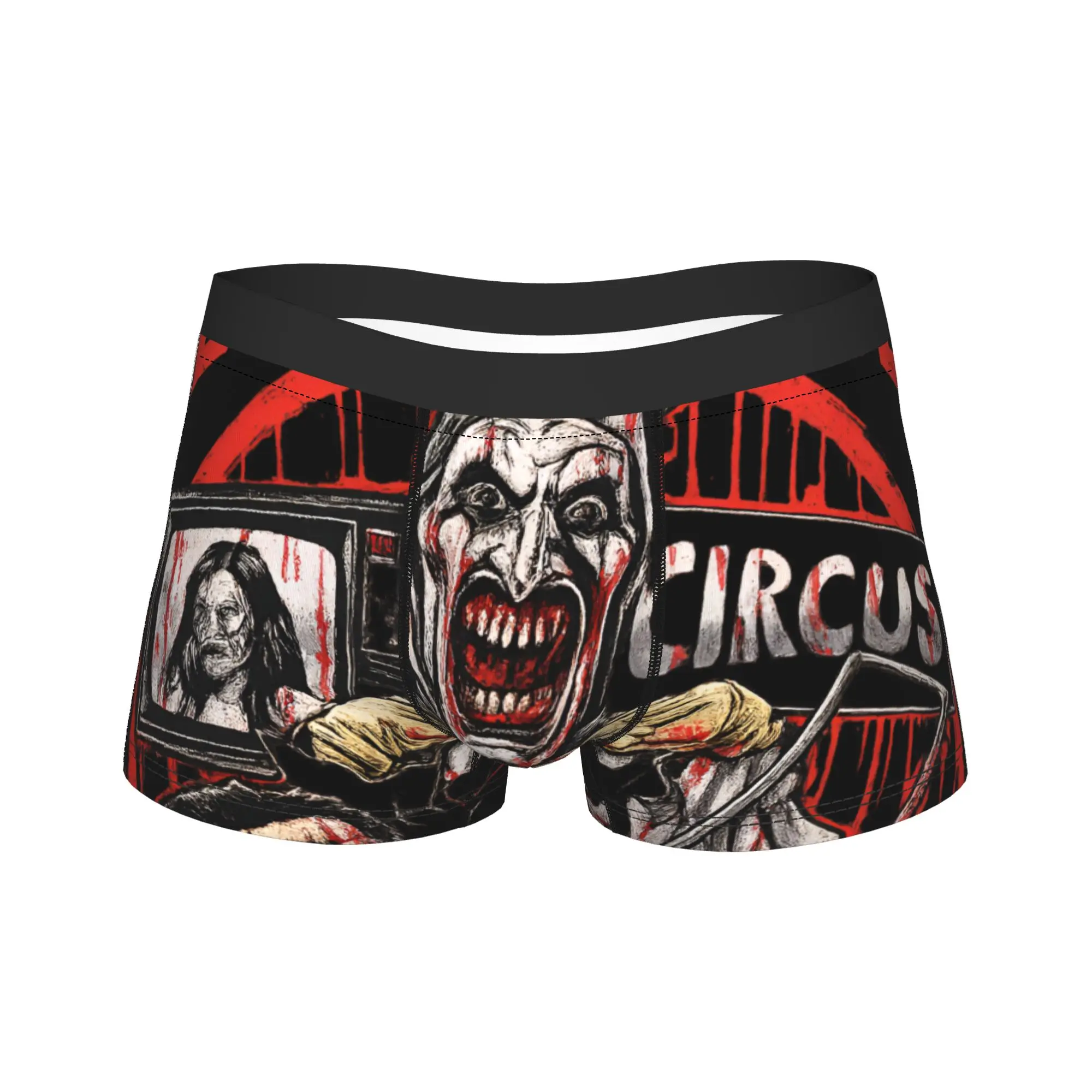 

Horror Movie Terrifier Boxer Shorts Pouch Underwear Quality Pattern Shorts Briefs Breathable Males Panties Plus Size