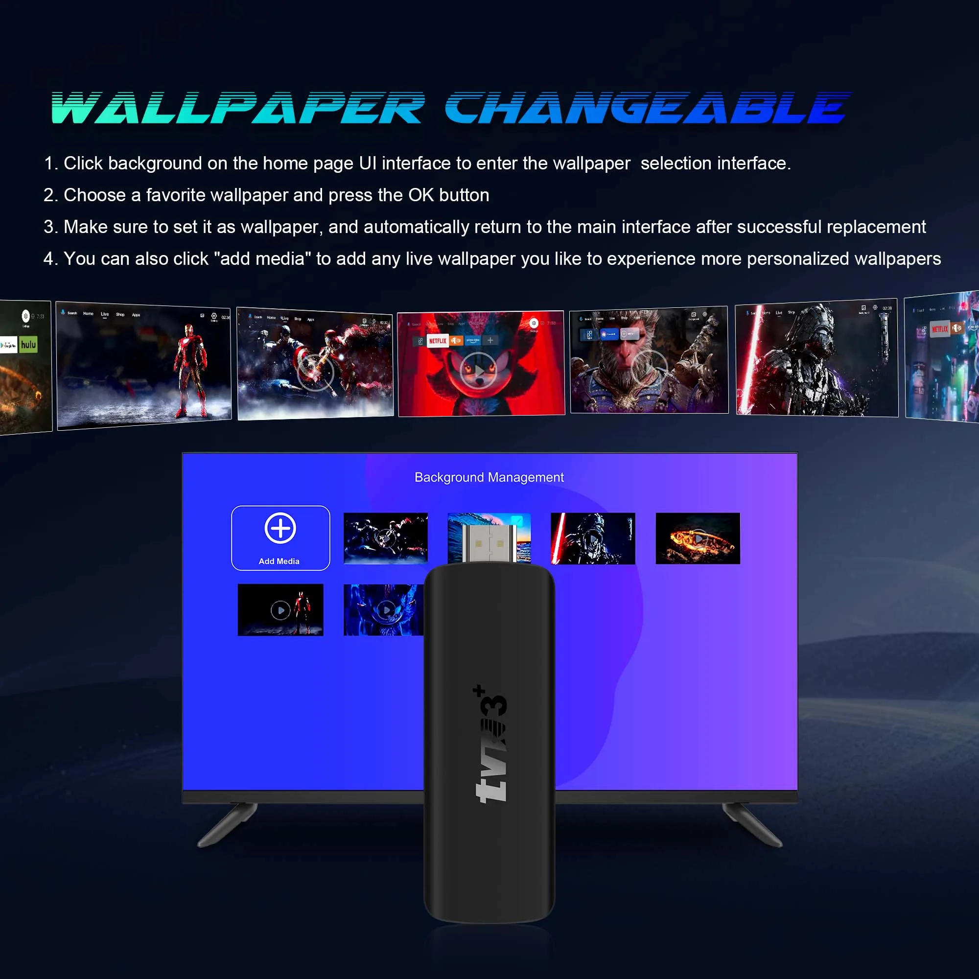 جهاز استقبال للتليفزيون LVMAO R3 + Android 14 HDR 10 4K صوت عن بعد Rockchip RK3518 Dual WIFI 6 BT5.0 Game Netflix جهاز فك التشفير للمسرح المنزلي #3