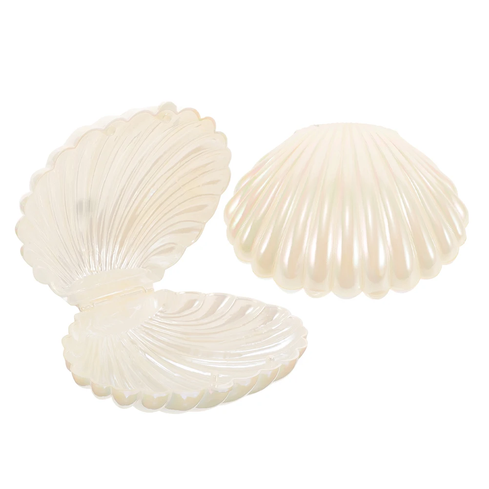 

2pcs Seashell Jewelry Box Plastic Storage Tray For Keys Rings Jewelry Organizer Candy Treats Desktop Decoration Home Decor