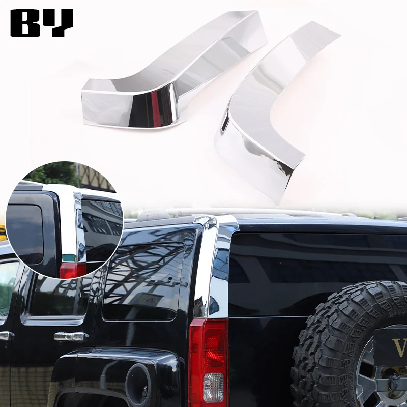 ABS Gloss Black Tailgate Car D-pillar Trim Cover Auto Accessories For Hummer H3 2005-2009