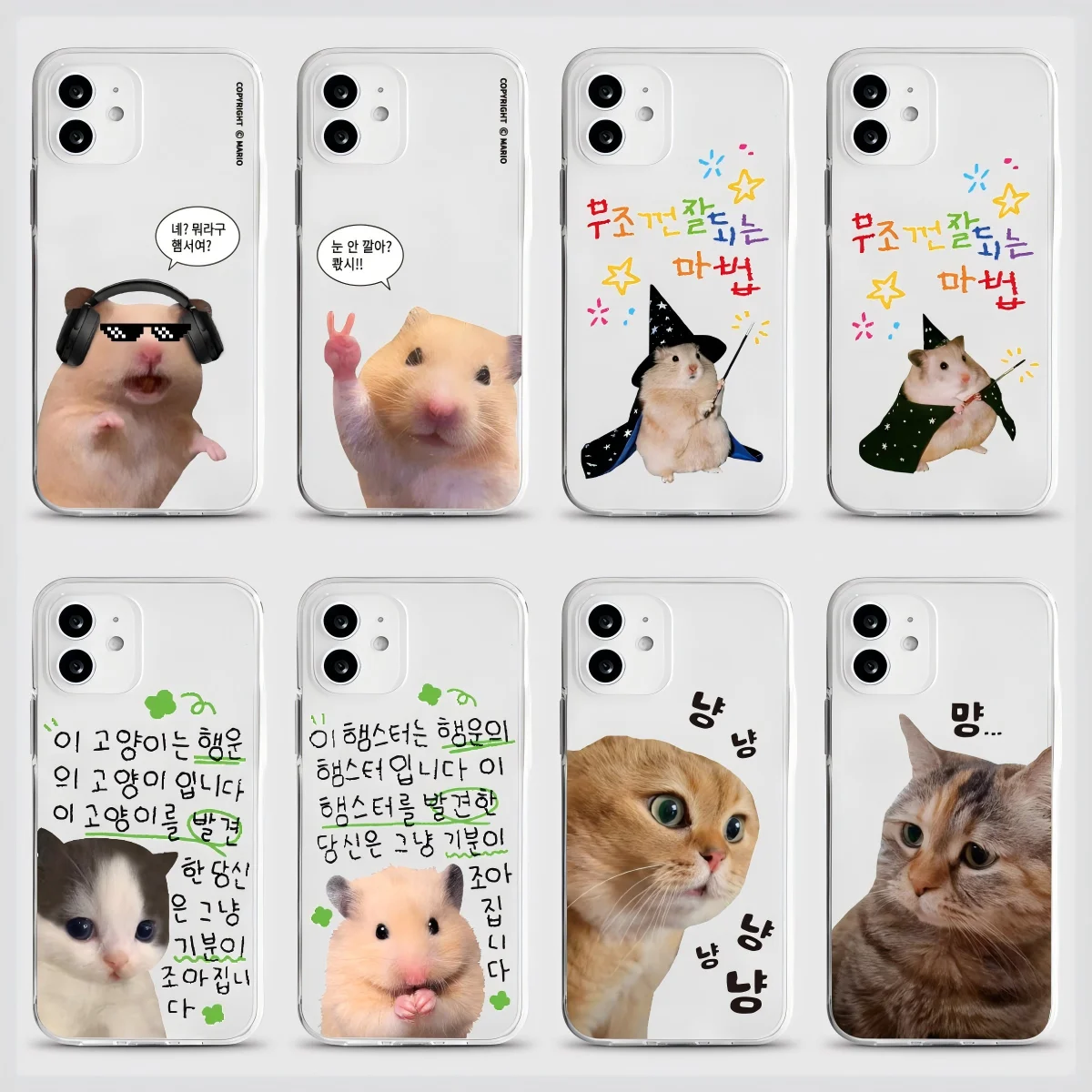 Capa de Celular Coreana Ins Kawaii Hamster para Samsung S26 S25 S24 S23 S22 S21 S20 FE Note20 Note10 Plus Ultra Lite Edge 5G Transparente Macia