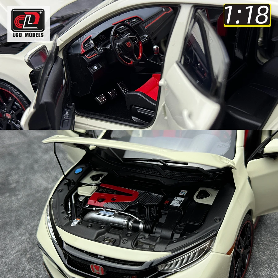 LCD 1/18 Honda Civic TYPE-R FK8 alloy full open car model static display holiday gift collection